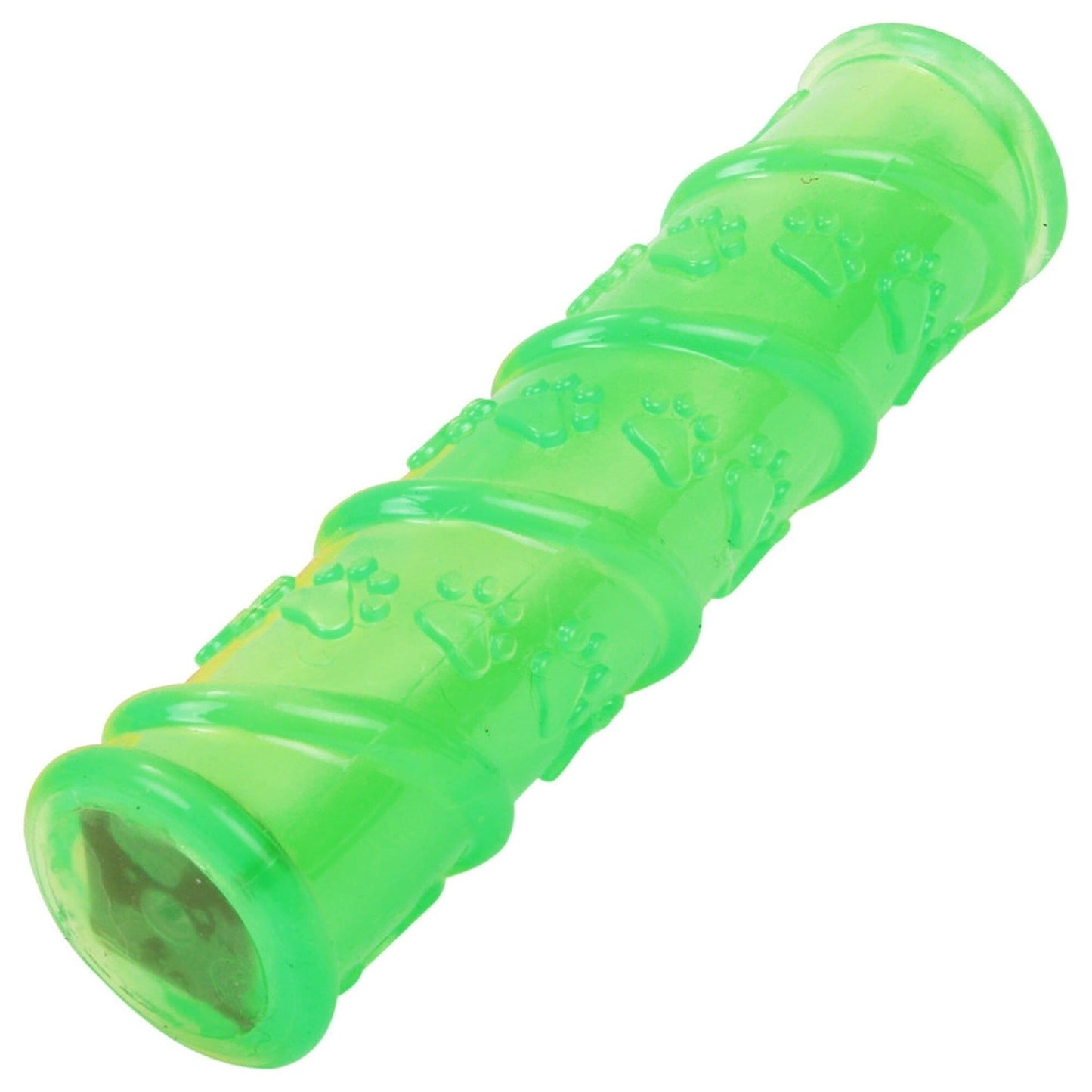 Pet Life ® 'Glow-Stick' TPR and LED Lighting Squeak and Chew Dog Toy