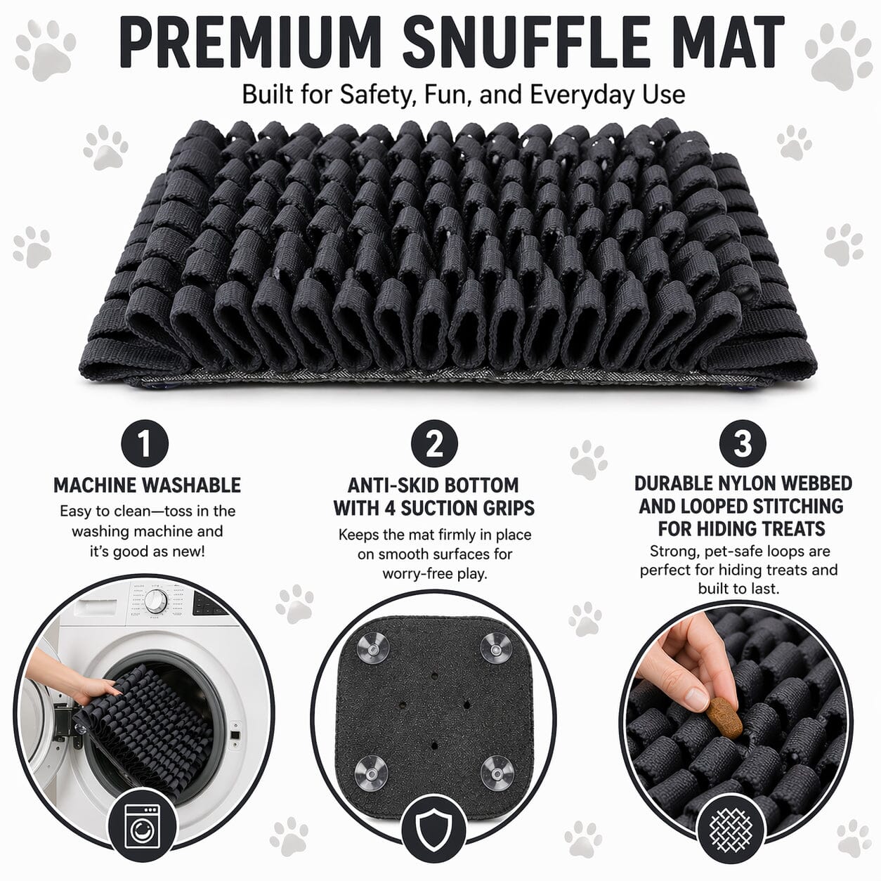 Pet Life ® 'Sniffer Grip' Interactive Anti-Skid Suction Pet Snuffle Mat