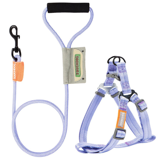 Touchdog ® 'Macaron' 2-in-1 Durable Nylon Dog Harness and Leash